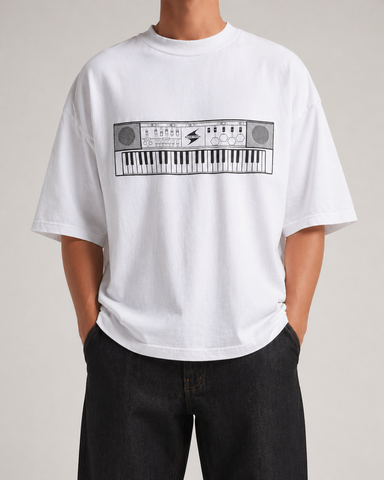 STAR TRAK Keyboard Tee – White
