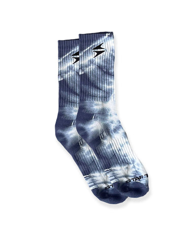 Tie Dye Crew Socks - Navy